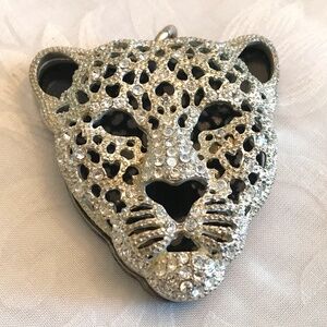 Tiger Pendant with Rhinestones